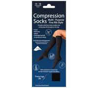 undercover lingerie Pretty Legs Fine Rib style Compression Flight Socks DJ8M Black 8-11