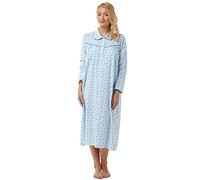 undercover lingerie Womens Lady Olga Holly Long Sleeve Nightie 3035 Soft Blue 8-10