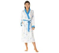 undercover lingerie Womens Lady Olga Poly/Cotton Dressing Gown Wrap 6704 Blue 14-16