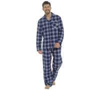 Undercover Mens Brushed Cotton Pyjamas HT025 Navy Check 2XL