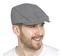 Undercover Mens Canvas Flat Cap GL682 Grey M/L