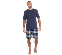 Undercover Mens Cargo Bay Flannel Short Pyjamas 31B2273 Denim/Navy Check L