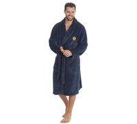 Undercover Mens Pierre Roche Chevron Fleece Dressing Gown 31B1486 Navy Large