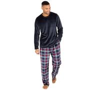 Undercover Mens Polished Fleece Lounge Set 31B1984 Navy/Burgundy Small