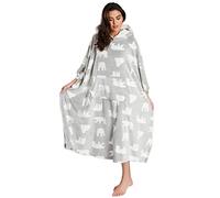 Undercover Oversized Wearable Hooded Blanket Extra Long Ultra Soft Fleece Poncho Hoodie