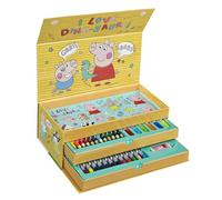 Undercover - Peppa Pig Colouring Case 44 Pieces - Children's Creative Set with 3 Compartments Full of Colouring Fun - Wax Crayons Poster Stickers - for Children from 3 Years