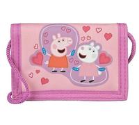 Undercover Peppa Pig Wallet and Neck Pouch with Velcro Closure and Zip, Wallet Cord, Note Compartment and Coin Pocket for Kids, Boys and Girls