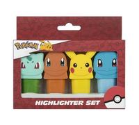 Undercover - Pokémon Highlighter Set - 4 Highlighters with Pokémon Figures - Colourful Markers for Marking and Highlighting - Ideal for School, Learning and Notes