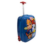 Undercover - Polycarbonate Trolley - Licensed Suitcase with Motif - 16 Inch - with Tie Down Straps and Zip Compartment - Telescopic Rod - Lightweight and Robust - for Children, Blue, Paw Patrol