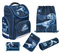Undercover - School Bag Set Clou - 1st Class Primary School - Multi-piece Set with Purse, Sports Bag, Pencil Case and Pencil Case, blue, standard size, Jurassic World