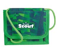 Undercover Scout Danger Dino Neck Pouch Camouflage Green with Zip and Key Ring 13.5 x 11 x 1 cm Name Field and Transparent Compartment