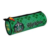 Undercover Slytherin Round Pencil Case - Pencil Case For School - Stylish Case With Slytherin Motif - Pencil Case For Teenagers - Ideal For Back To School - Harry Potter Fan Item - Green