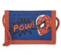 Undercover Spider-Man Wallet and Neck Pouch with Velcro Closure and Zip, Wallet Cord Strap, Note Compartment and Coin Compartment for Boys and Girls, blue, Klassisch, Classic