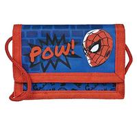 Undercover Spider-Man Wallet and Neck Pouch with Velcro Fastening and Zip Closure, Wallet Cord, Note Compartment and Coin Compartment for Children, Boys and Girls, 8 x 13 x 5 cm, blue, Casual