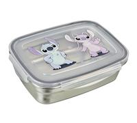 Undercover - Stitch Lunch Box with Rubber Seal - Stainless Steel - 550 ml Capacity - Sandwich Box School - Lunch Box for Children - Lunch Box