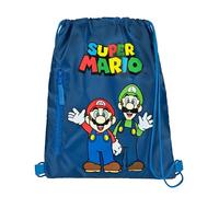 Undercover Super Mario Gym Bag for Children, 38 x 33 cm, Sports and School, from 3 Years, blue, 38 X 33 Centimeters