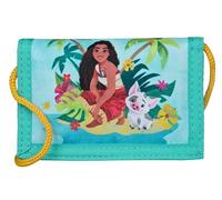 Undercover VAIANA 2 Wallet for Children, 9 x 2 x 13 cm, Turquoise with Tropical Design, Neck Pouch with Cord