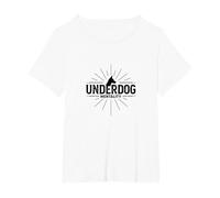 Underdog Mentality: Got That Dog in Me Motivational Spirit T-Shirt, Women's Plus, White, 1X