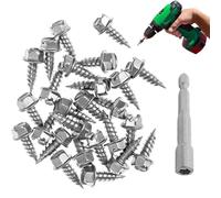 Underestimation Screws, Gutter Screws, Tapping the Underestimation Screws 100 Pieces, Gutter Protection Accessories Rusty Hard Design for Aluminum Drainage Ditch