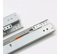 Underfloor Drawer Slides with Damping Buffer, Full Extension Cabinet Hinges for Kitchen Bathroom Storage, 3-Section Ball Bearing Rails, 40 kg (10 INCHES)