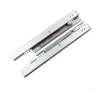 Underfloor Floor Mounted Drawer Slides Full Extension Design with Triple Ball Bearing Mechanism and Hydraulic Buffer for Smooth Function (10 inches)