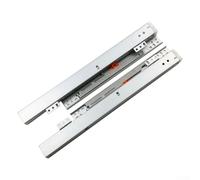 Underfloor guides for drawers with floor mounting, silent soft close system and steel rails offering resistance and stable drawer movement (250mm)