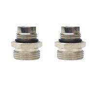 Underfloor Heating Manifold Base - Metal G1/2 & G3/4 Threaded Fitting with Bright Nickel Plating, Heat-Resistant to 95°C, for Wet-Room & Underf(2PCS)