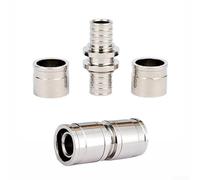 Underfloor Heating Pipeline Connector Brass Chrome Plated-Corrosion Resistant Plumbing Hose Adapter Weatherproof Finish Fits 16mm 20mm 25mm Silver
