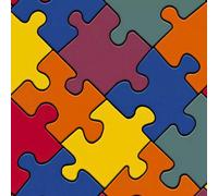 Underfoot Kids Playroom Jigsaw Pattern Vinyl Flooring Soft, Waterproof, Easy-Clean Children's Bedroom Vinyl Floor Roll