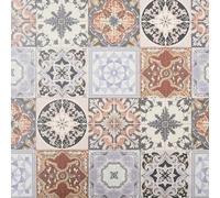 Underfoot Victorian Style Mosaic Tile Effect Laminate Flooring Pack Vintage Click Fit Laminate Floor Planks - 2.92m² Coverage Per Pack (Blue/Brown)