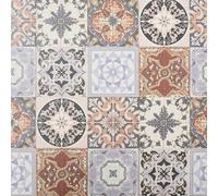 Underfoot Victorian Style Mosaic Tile Effect Laminate Flooring Pack Vintage Click Fit Planks - 2.92M² Coverage Per Pack (Blue/brown)