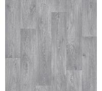 Underfoot Vinyl Flooring Wood Oak Plank Effect Foam Backed Lino Flooring Roll (Light Grey)