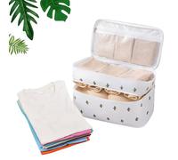 Undergarment Bag for Travel - Bra Storage Underwear Organizer Travel Bag | Multifunction Cosmetics Ɓag with Compartments, Portable Toiletry Storage Organizer for Lingerie Socks Makeup,