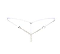 Undergarment for Women Pearl-Influenced G-String and Solid Waist Thongs Set for Everyday Comfort and Seductive Fit