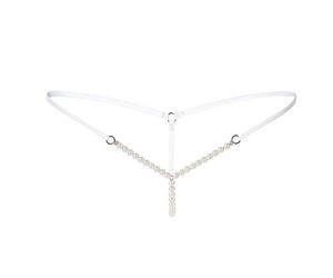 Undergarment for Women Pearl-Influenced G-String and Solid Waist Thongs Set for Everyday Comfort and Seductive Fit