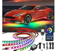 Underglow Under Car Lights with 16 Million Colors and 10 Scene Modes, Smart Car Lights with App Control, 2 Music Modes LED Lights for Car, SUV, Truck, DC 12-24V