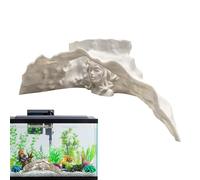 Underground Aquarium Cave - 18x6.8x6.8cm Low, Sight Fish And Shrimp | Betta Habitat Decor for Guppy Cory Clown Loach Catfish Small Cichlid Reptile Turtle Terrarium