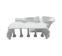 Underground Cave in The Shape of A Roman Column for An Aquarium, Hiding Place for Fish, Creative And Decorative Aquarium Accessory, L White