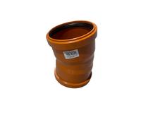 Underground Drainage 15 Deg Double Socket Bend 110mm