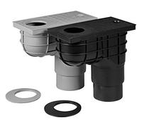 Underground Drainage Bottle Gully Floor Drain Water Trap Hopper 305x155mm Ø125 or Ø110mm