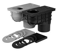 Underground Drainage Bottle Gully Floor Drain Water Trap Hopper 305x155mm Ø125mm