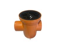 Underground Drainage Round Back Inlet Bottle Gully With Circular Grid 110mm
