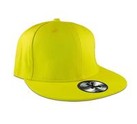 Underground Kulture Plain Yellow Flat Peak Kids Fitted Baseball Cap Blank Streetwear Hat 6 7/8"