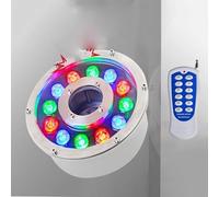 Underground Light LED, Beam Spotlight, AC 12/24V LED Ring Fountain Light, IP68 Waterproof Submersible Color RGB Lights, Stainless Steel Park Square Spotlight, Corridor Path Lighting(12w(12V))