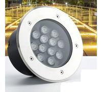 Underground Light LED - LED Beam Spotlight, AC85-265V Outdoor Recessed Ground Light, LEDs Underground Lights IP66 Waterproof Buried Lights, For Pathway Deck Step Garden Landscape Lighting(White,12W-AC