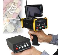 Underground Metal Gold Detector Remote Gold and Silver Scanner High-Precision LCD Underground Metal Treasure Hunting Device 16M Depth 100M Range Archaeological Prospecting Machine,Yellow