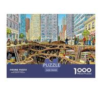 Underground Mole City Wooden Jigsaw Puzzle Waterproof 1000 Piece Puzzles for Adults Impossible Challenging Games
