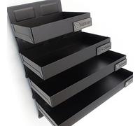 UNDERGROUND PARTS 4 Black Magnetic Metal Tool Box Trays Side Storage Shelves Racks Holders