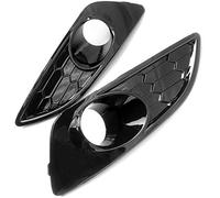 UNDERGROUND PARTS All Gloss Black Honeycomb Mesh Zetec S Style Front Fog Light Covers Grilles for Ford Fiesta mk7 2013-2017