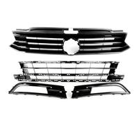 Underground Parts Custom All Gloss Black Front Bumper Grilles Kit for VW Passat B8 2015-2019